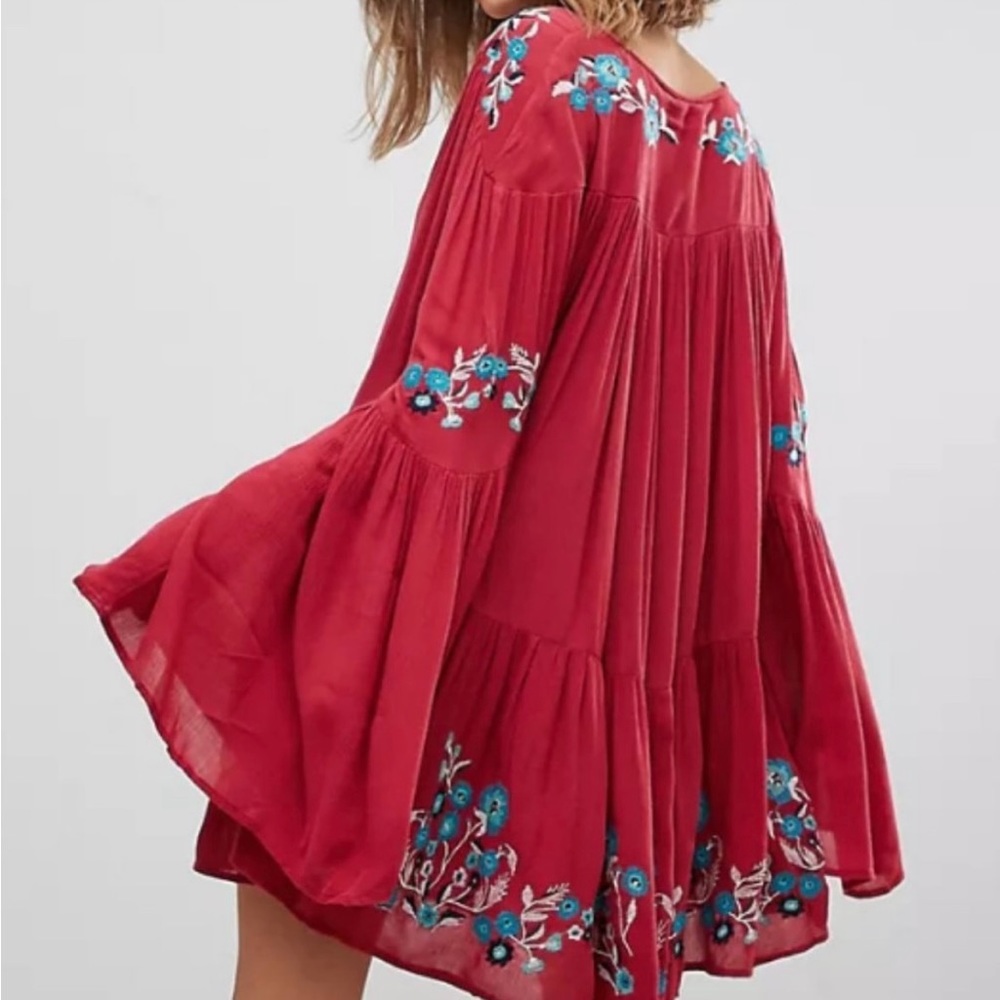 Free People Red/Burgundy Dress/Tunic